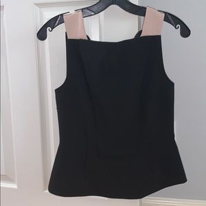 black w pink strap tank top